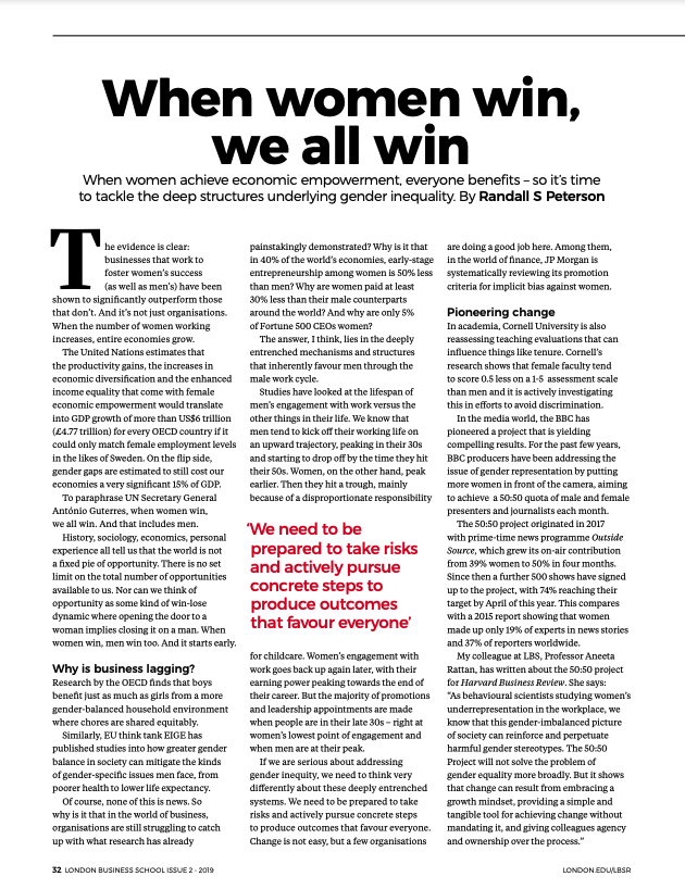 When women win, we all win