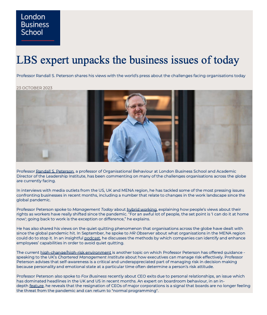 Business Issues of October 2023